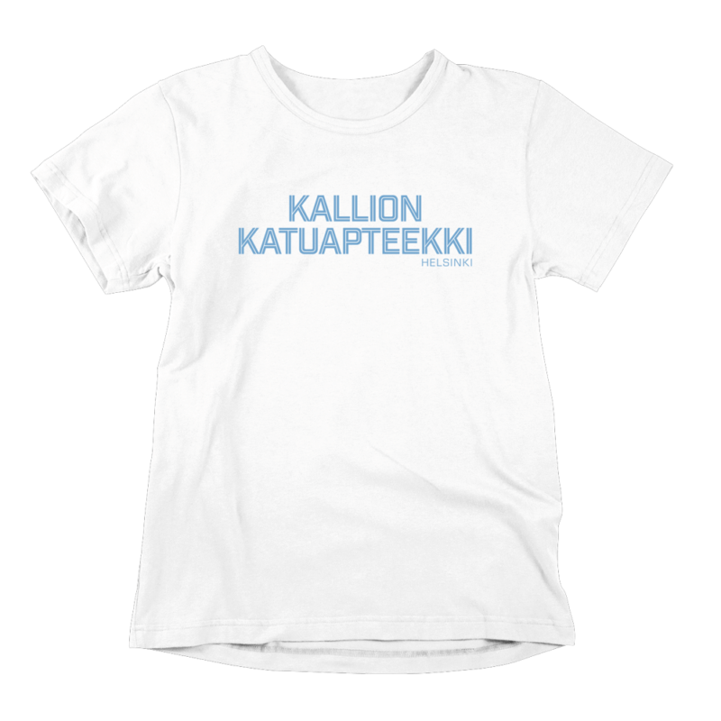 Kalliossa palvelu pelaa! Valkoinen Kallio-aiheinen miesten Kallio T-paita painatuksella, teemana asenne ja huumori. Pehmeä kampapuuvilla tuo mukavuutta arkeen. Sopii myös naisille, eli ns. Unisex Kallio paita.