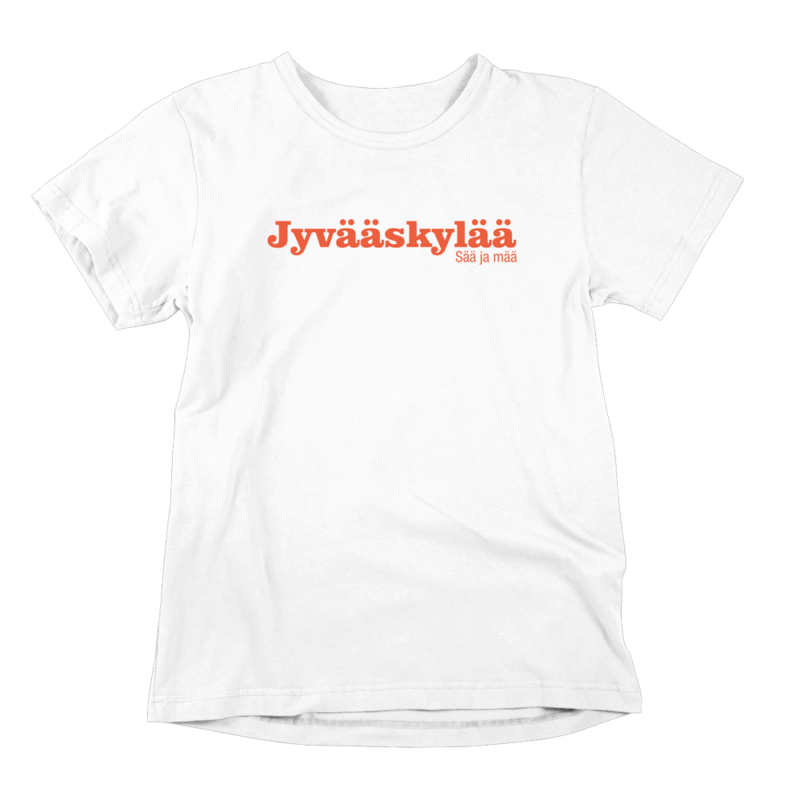 Jyväskylän murteella kohti uusia pettymyksiä. Valkoinen Jyväskylä-aiheinen miesten T-paita painatuksella, teemana asenne ja huumori. Pehmeä kampapuuvilla tuo mukavuutta arkeen. Sopii myös naisille, eli ns. Unisex paita.