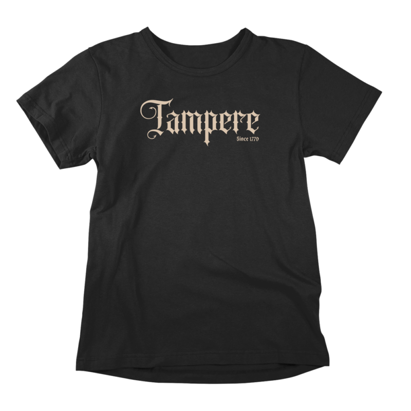 Wanha ja leppoisa Tampere. Musta Tampere-aiheinen miesten Tampere T-paita painatuksella, teemana asenne ja huumori. Pehmeä kampapuuvilla tuo mukavuutta arkeen. Sopii myös naisille, eli ns. Unisex Tampere paita.