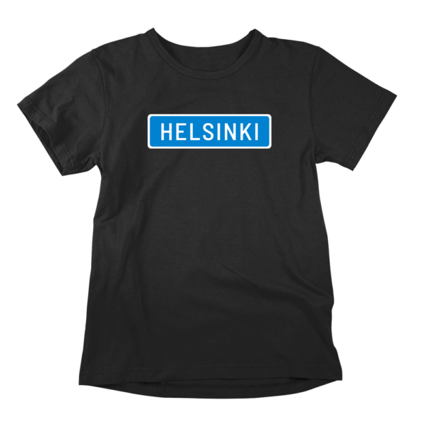 Kaikki tiet vievät Helsinkiin. Musta Helsinki-aiheinen miesten Helsinki T-paita painatuksella, teemana asenne ja huumori. Pehmeä kampapuuvilla tuo mukavuutta arkeen. Sopii myös naisille, eli ns. Unisex Helsinki paita.