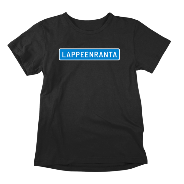 Kaikki tiet vievät Lappeenrantaan. Musta Lappeenranta-aiheinen miesten T-paita painatuksella, teemana asenne ja huumori. Pehmeä kampapuuvilla tuo mukavuutta arkeen. Sopii myös naisille, eli ns. Unisex paita.