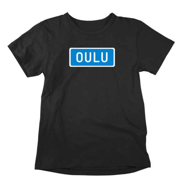 Kaikki tiet vievät Ouluun. Musta Oulu-aiheinen miesten Oulu T-paita painatuksella, teemana asenne ja huumori. Pehmeä kampapuuvilla tuo mukavuutta arkeen. Sopii myös naisille, eli ns. Unisex Oulu paita.