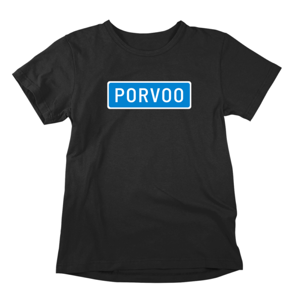 Kaikki tiet vievät Porvooseen. Musta Porvoo-aiheinen miesten Porvoo T-paita painatuksella, teemana asenne ja huumori. Pehmeä kampapuuvilla tuo mukavuutta arkeen. Sopii myös naisille, eli ns. Unisex Porvoo paita.