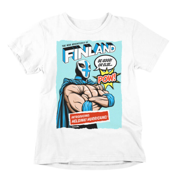 The New Adventures Of Finland is a funny t-shirt for men and women with a humorous twist and a Finland shirt context.