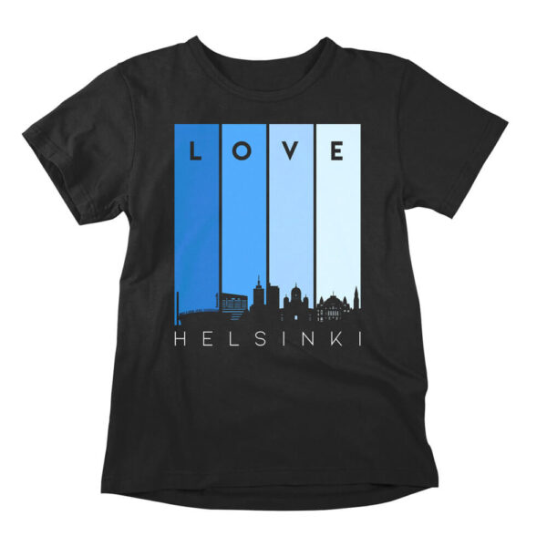 Helsinki-aiheinen tyylikäs Helsinki paita miehille ja naisille. Musta miesten Helsinki T-paita Saunazilla-verkkokaupasta. Paidat ovat laadukas ja ympäristöystävällinen tuotanto, eettinen ja kestävä kehitys on otettu huomioon läpi prosessin. Saunazillan nettikauppa takaa, että tuotteella on ilmainen toimitus Suomessa.