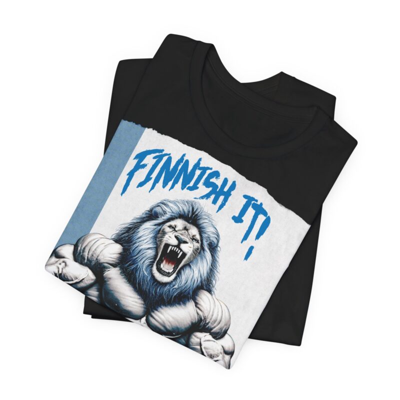 Bodybuilding Lion, Finnish It! T-shirt - Image 8
