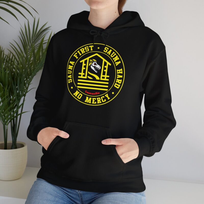 Sauna First, Sauna Hard, No Mercy Hoodie - Image 3