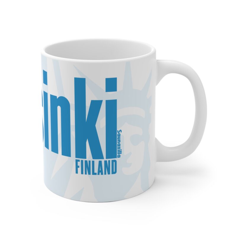 Helsinki Statue of Liberty Coffee Mug, 11oz - Image 3