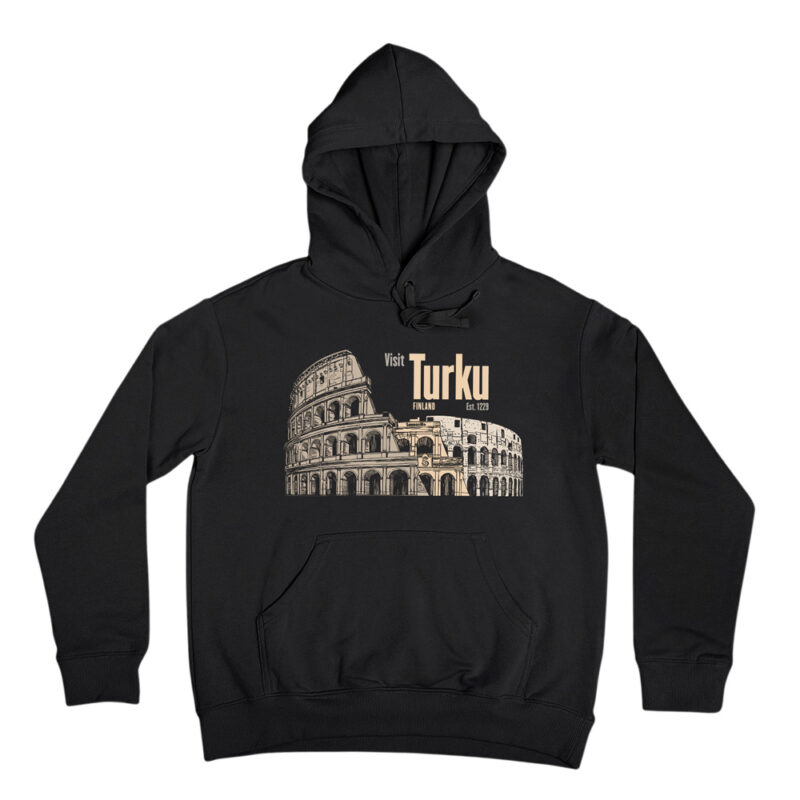 Turku Finland funny hoodie for men and women. A hilarious hoodie parody with a twist of dry Finnish humor.