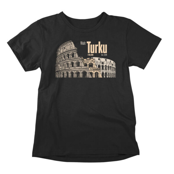 Turku Finland in a funny t-shirt joke. Hilarious parody shirt of turku Finland.