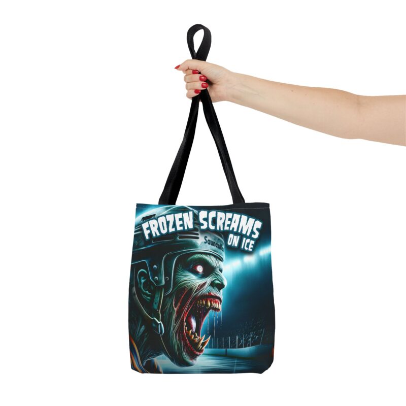Eco friendly tote bag with surreal horror art – cold winds, pale tones, and chilling atmosphere