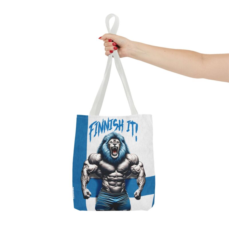 Bodybuilding Lion - Finnish It Tote Bag - Image 4