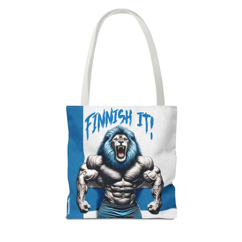 Bodybuilding Lion - Finnish It Tote Bag - Image 2