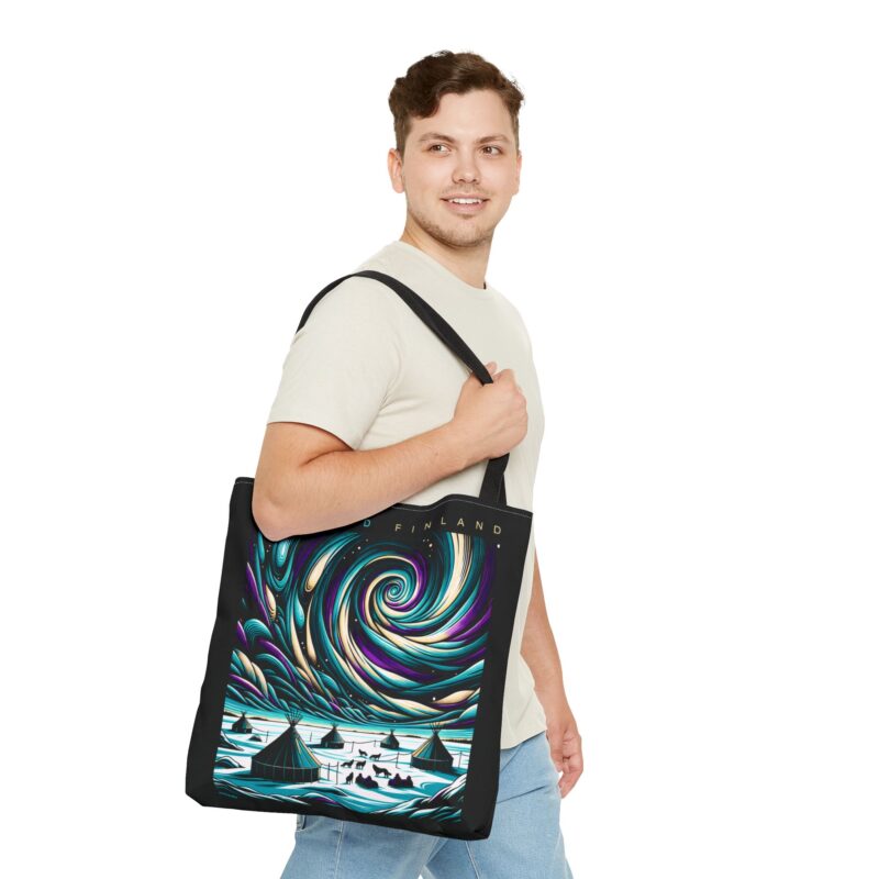 Neon Northern Lights Tote Bag - Image 4