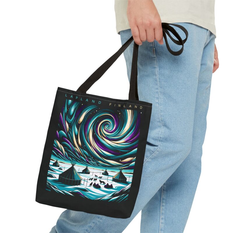 Neon Northern Lights Tote Bag - Image 3