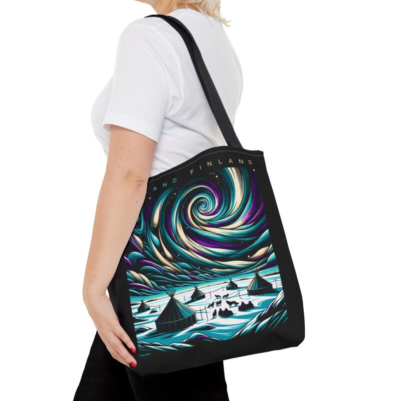 Neon Northern Lights Tote Bag - Image 5