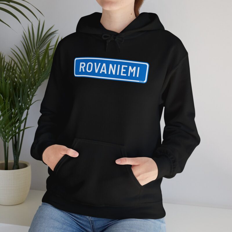 Rovaniemi Road Sign Hoodie - Image 3