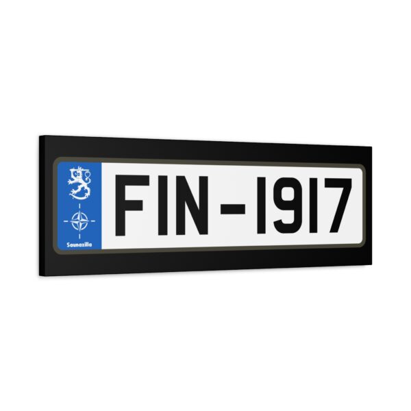 Funny wall art for Finland fans – clean, modern design with “FIN-1917” across the center
