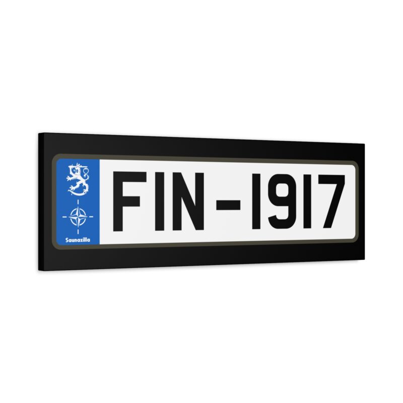 Funny wall art for Finland fans – clean, modern design with “FIN-1917” across the center