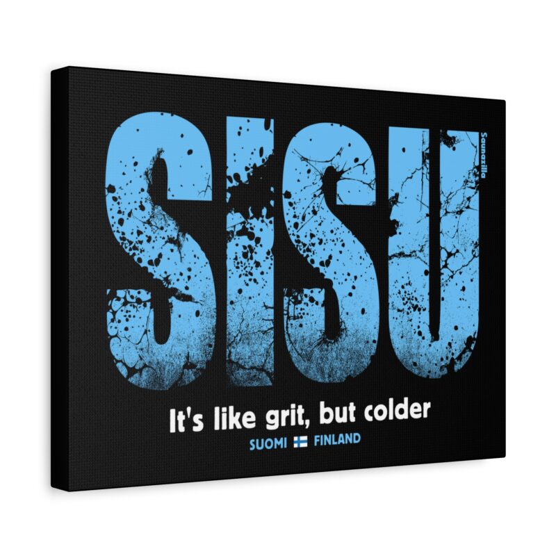 Humorous wall art for lovers of Finnish resilience – “It’s Like Grit But Colder” printed cleanly