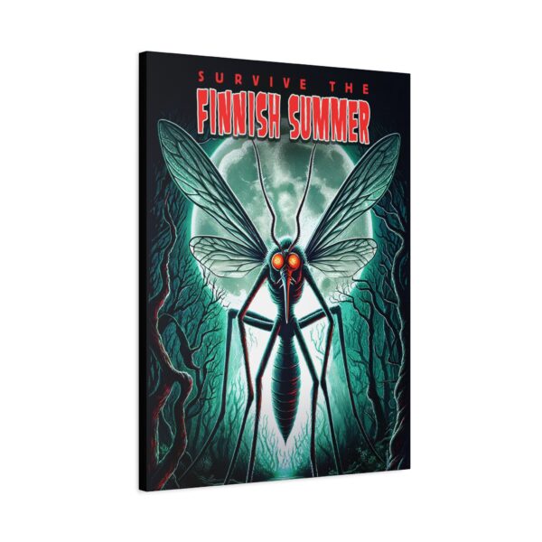 Canvasprint featuring comical chaos: bright sun, mosquitoes, and a desperate sauna escape plan