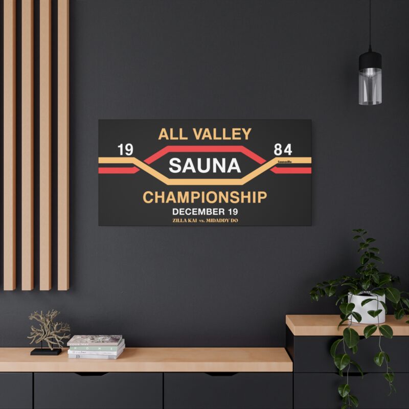 Canvas print styled like a vintage karate flyer – dramatic poses, rising steam, and fierce expressions