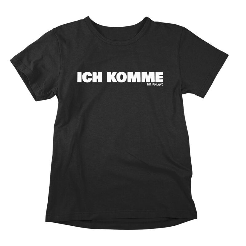 ICH KOMME t shirt is your hottest take on the popular Eurovision song contest and Finland's contestant for the win.