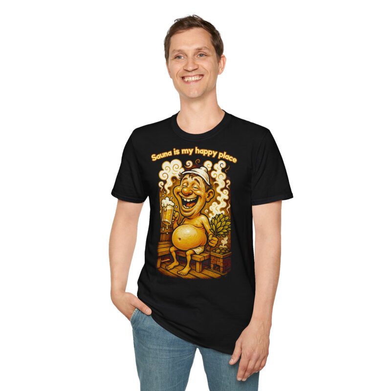 Sauna Is My Happy Place T-shirt - Image 2