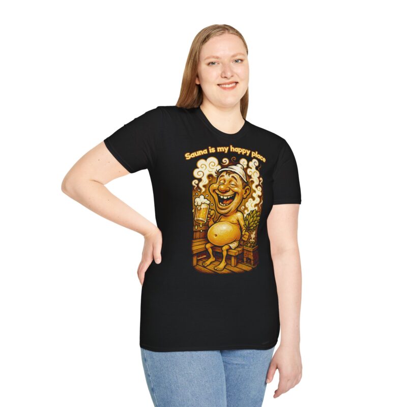 Sauna Is My Happy Place T-shirt - Image 3