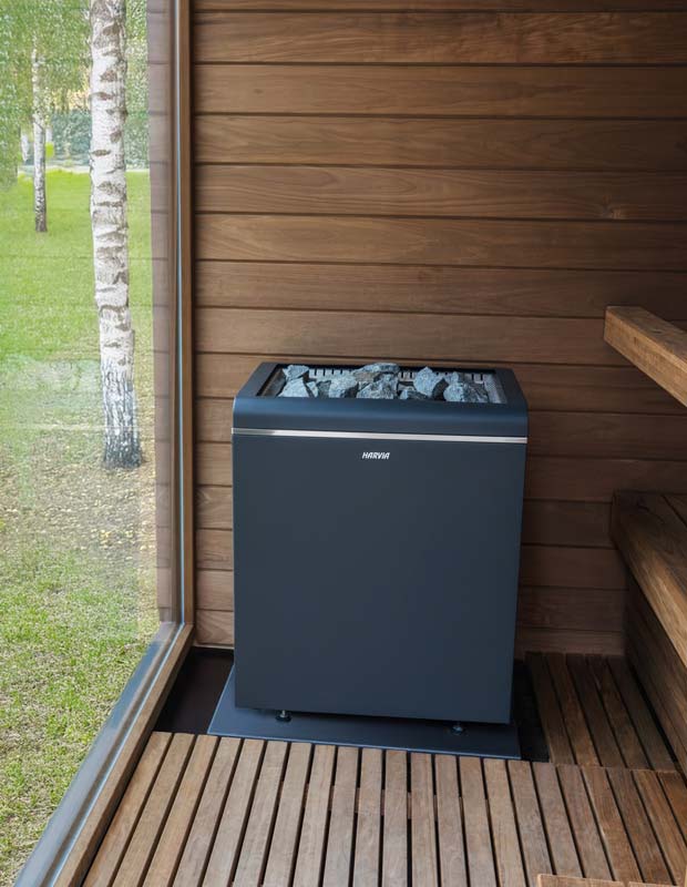 Toyota and Harvia world's first hydrogen sauna stove The Harvia Toyota hydrogen sauna operates by combusting hydrogen to produce steam and warm air, replicating the gentle, traditional feel of a classic Finnish smoke sauna but without any harmful emissions.