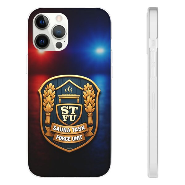 Sauna Task Force Unit is a funny phone cover for the most popular smart phone models. A durable Flexi case or a soft phone cover to protect your phone. Bring a touch of fun and humorous sauna lifestyle.