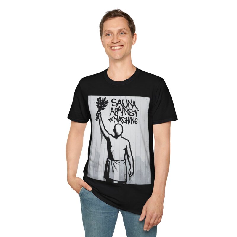 Sauna Against The Machine T-shirt - Image 4