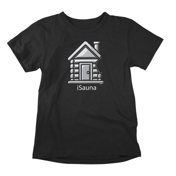 Hauska t-paita jossa yhdistyy klassinen teollinen design ja perinteinen suomalainen sauna.