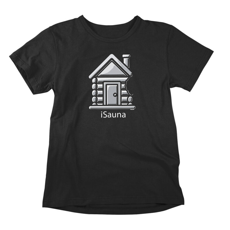Hauska t-paita jossa yhdistyy klassinen teollinen design ja perinteinen suomalainen sauna.
