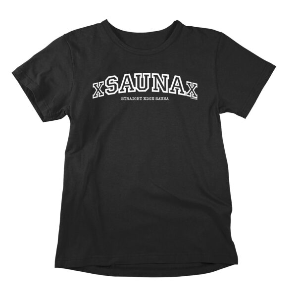 xSAUNAx is a hilarious parody shirt of the classic straight edge acronym and symbol. This time, it's a funny t-shirt with a sauna lifestyle theme.