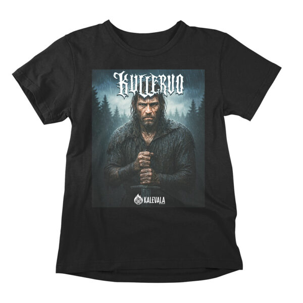 Kullervo Kalevala Finnish mythology t-shirt. A dramatic Kalevala printed tee, inspired by Elias