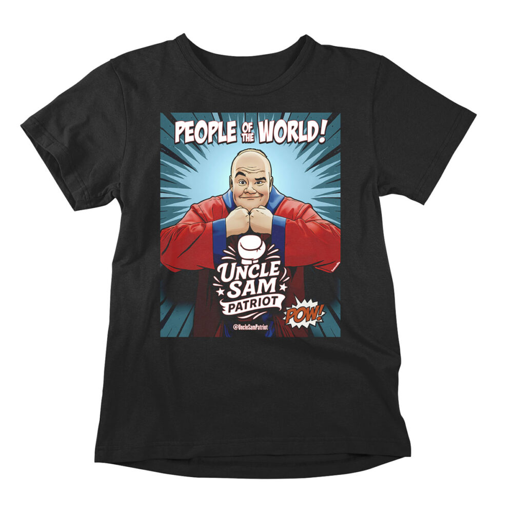 Uncle Sam Patriot t-shirt. Finnish Tiktok and YouTube sensation and international social media celebrity from Finland. Uncle Sam Patriot official t shirt. Uncle Sam Patriot's real name is Pekka Luodeslampi and he comes from Vantaa, Finland. He gained fame in YouTube and then shifted to international success on Tiktok.