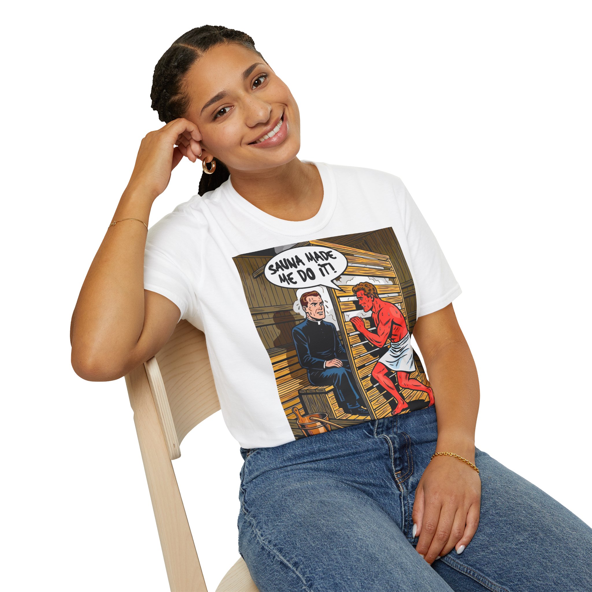 Sauna Made Me Do It T-shirt - Image 4