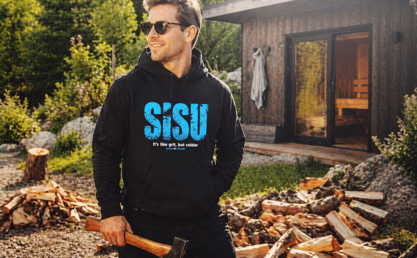 Finnish Sisu hoodie for all fans of Finnish culture and Finland fans. Sisu is something unique to Finland but you can have it, too. All you need is a Sisu Hoodie.